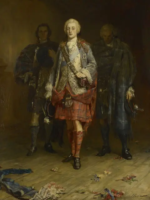 Portrait of Bonnie Prince Charlie in Highland dress